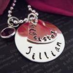 Personalized Big Sister Necklace-hand..