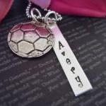 Soccer-personalized Jewelry- Necklace-hand..