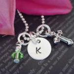 First Communion-initial Necklace-hand..