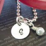 Hand Stamped Jewelry-monogram Necklace-little..