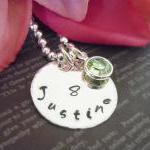 Personalized Childrens Necklace-hand Stamped..