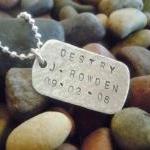 Personalized Dog Tag Hand Stamped Jewelry-dog..